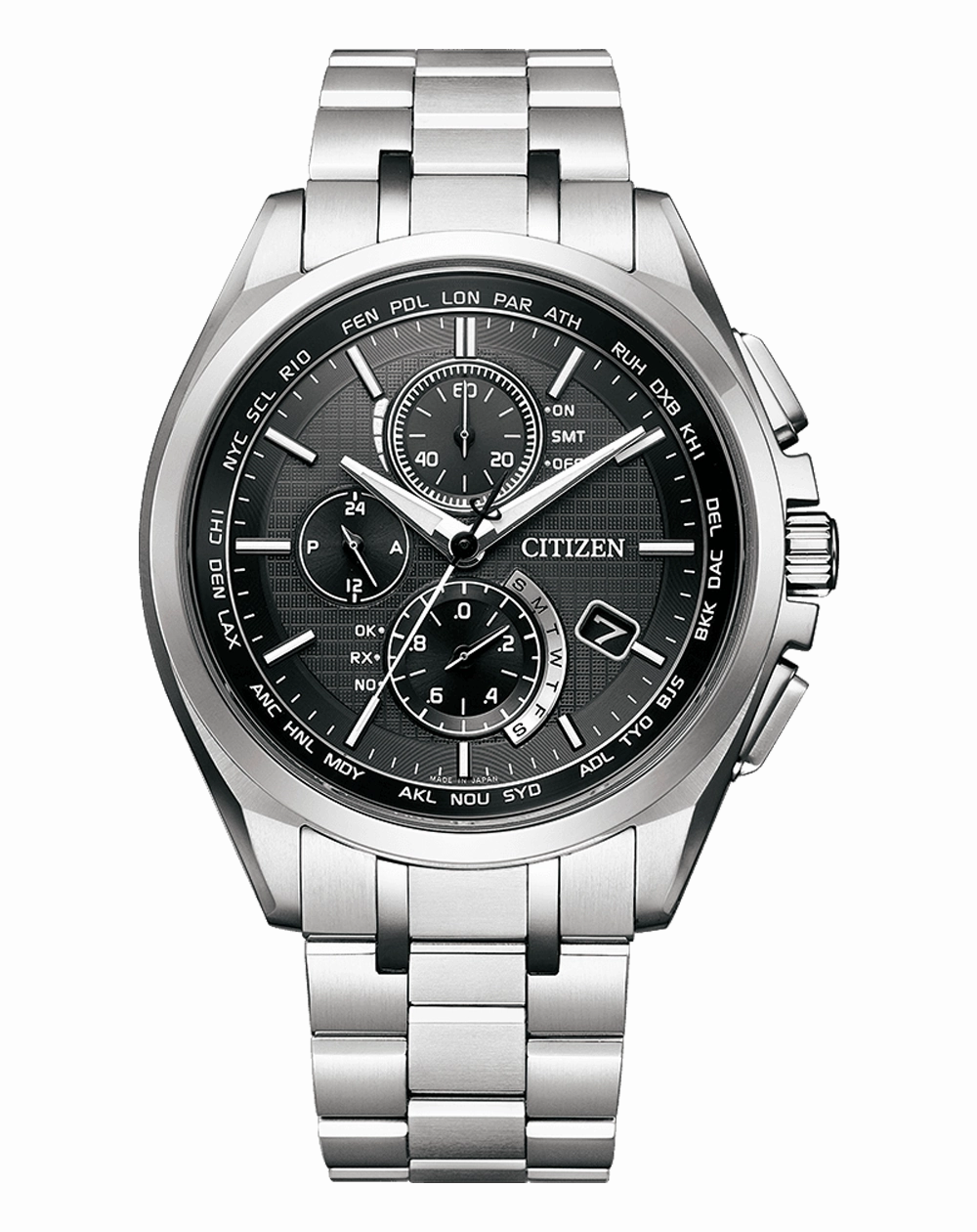 Citizen Attesa Radio Controlled Eco-Drive Titanium Watch AT8040-57E
