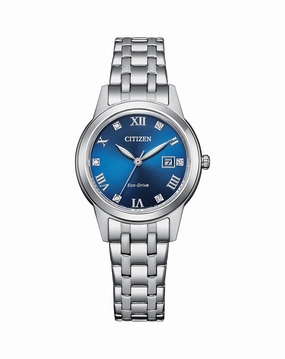 Citizen Blue Dial Diamonds Womens Watch FE1240-81L