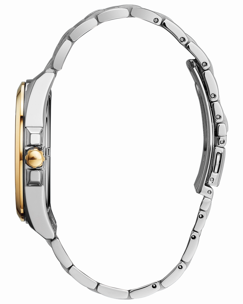 Citizen Corso Silver and Gold With Black Dial Dress Watch BM7107-50E