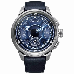 Citizen Limited Edition Satellite Wave F900 Blue Dial Leather Strap Watch | CC7000-01L