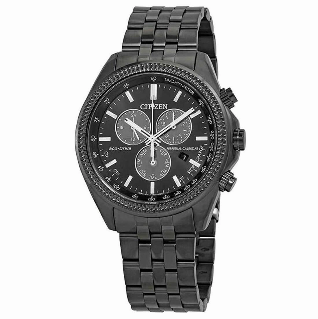 Citizen Men's Chronograph Watch - Brycen Grey & Black Dial | BL5567-57E