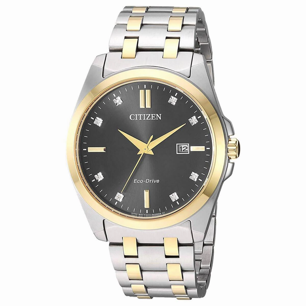Citizen Men's Diamond Watch - Corso Two Tone Steel Bracelet | BM7107-50E