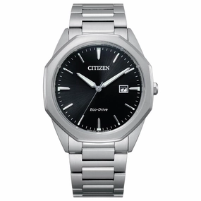 Citizen Men's Eco-Drive Watch - Corso Black Dial Stainless Steel Bracelet | BM7490-52E
