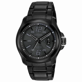 Citizen Men's Eco-Drive Watch - HTM Black Dial Bracelet | AW1354-82E