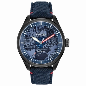 Citizen Men's Eco Drive Watch - Marvel Heroes Blue Cordura Strap | AW2037-04W