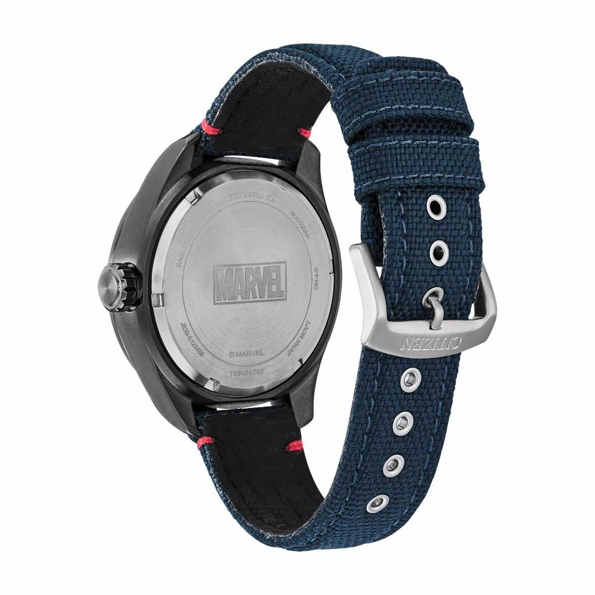 Citizen Men's Eco Drive Watch - Marvel Heroes Blue Cordura Strap | AW2037-04W