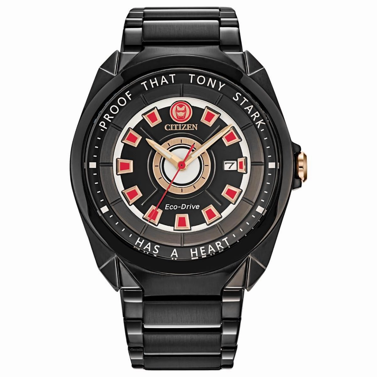 Citizen Men's Eco-Drive Watch - Marvel Tony Stark Black Bracelet | AW1017-58W