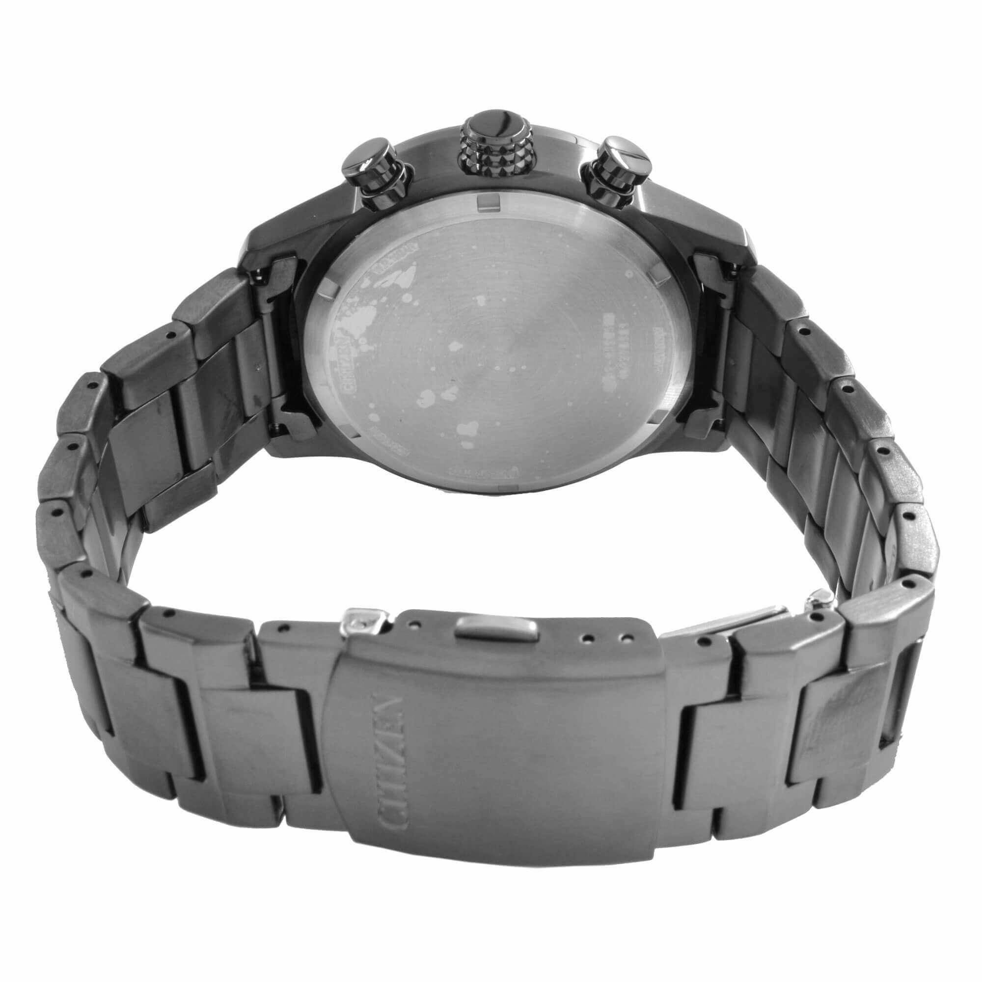 Citizen Men's Watch - Chronograph Power Reserve Black Steel Bracelet | CA0797-84X
