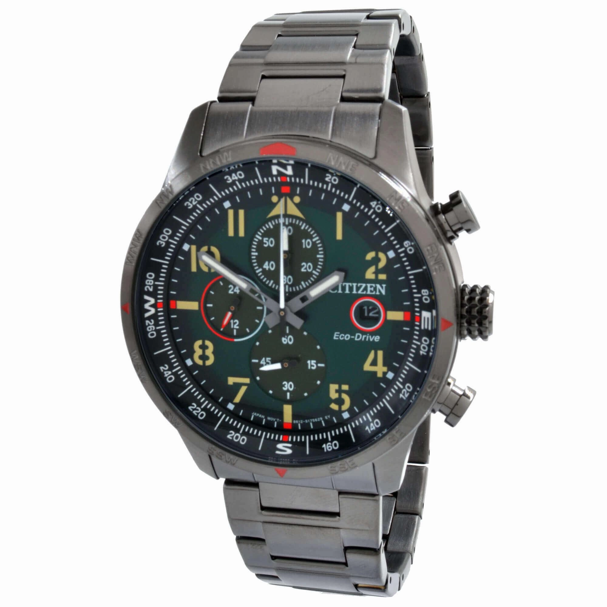 Citizen Men's Watch - Chronograph Power Reserve Black Steel Bracelet | CA0797-84X