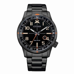 Citizen Men's Watch - Eco-Drive Black Dial Stainless Steel Bracelet | BM7555-83E