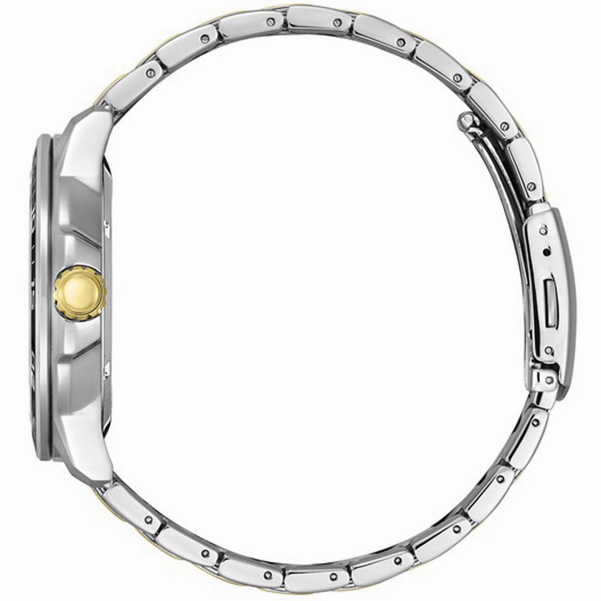 Citizen Men's Watch - Eco-Drive Black Dial Two Tone Steel Bracelet | AW1704-82E