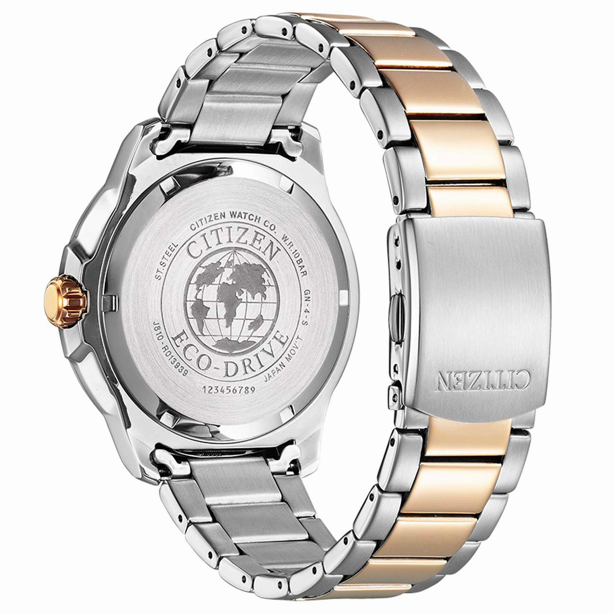 Citizen Men's Watch - Eco-Drive Black Dial Two Tone Steel Bracelet Date | AW1524-84E