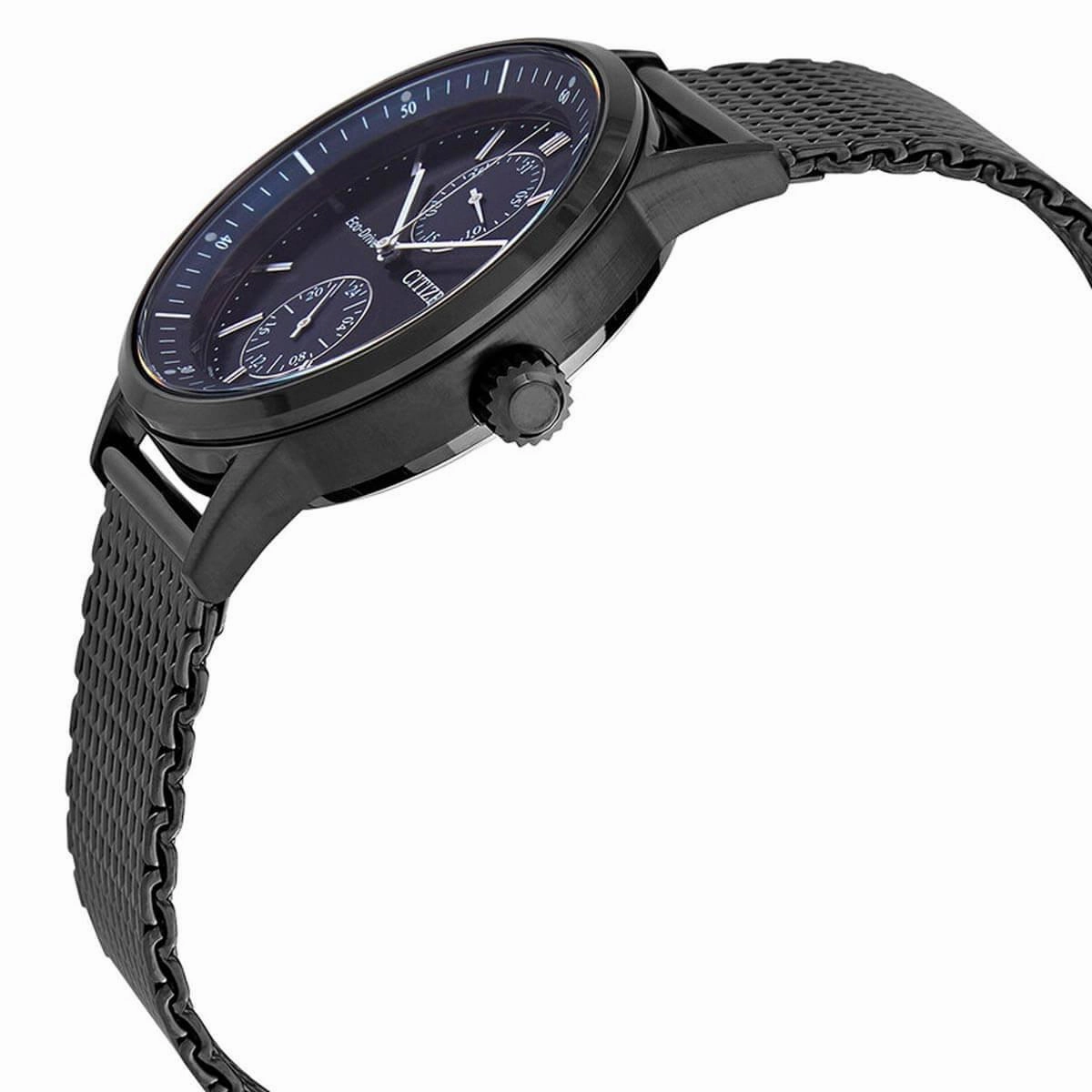 Citizen Men's Watch - Eco-Drive Blue Dial Grey Mesh Bracelet | BU3027-83L