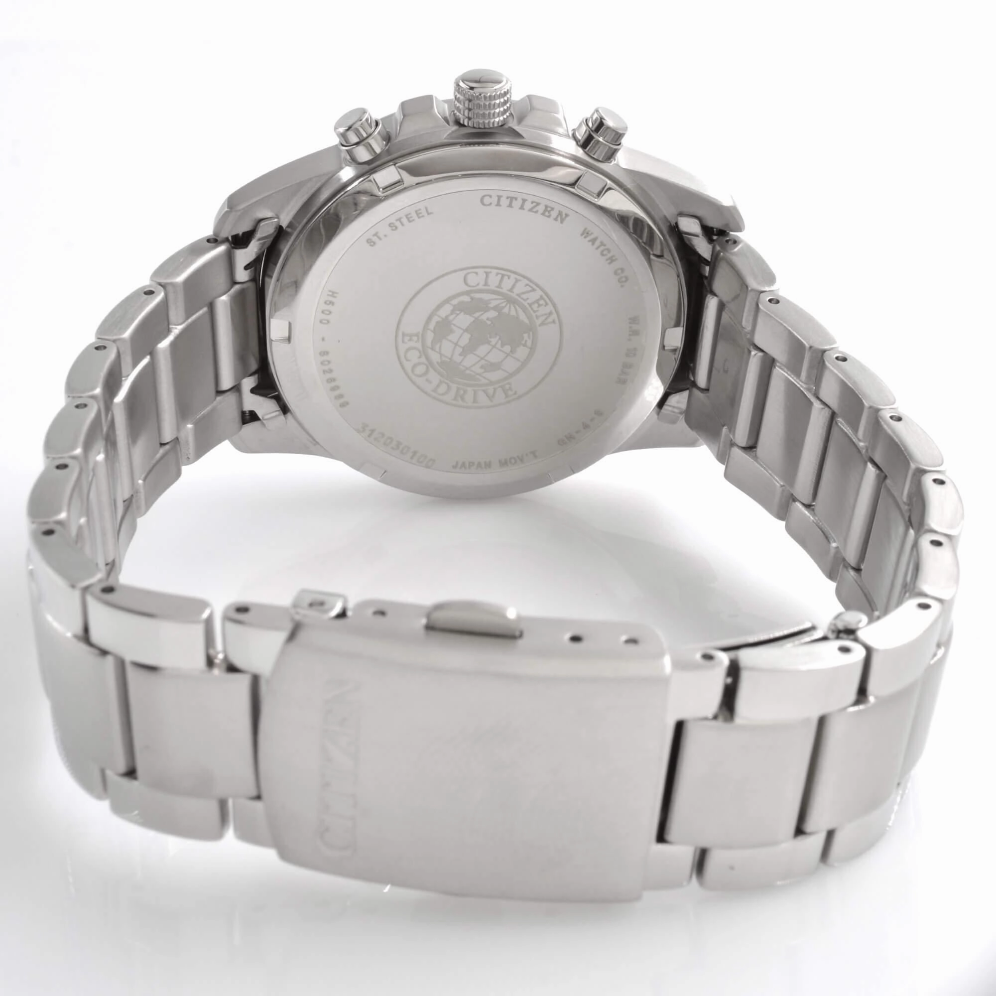 Citizen Men's Watch - Eco-Drive Chronograph Blue Dial Silver Bracelet | AT0200-56L