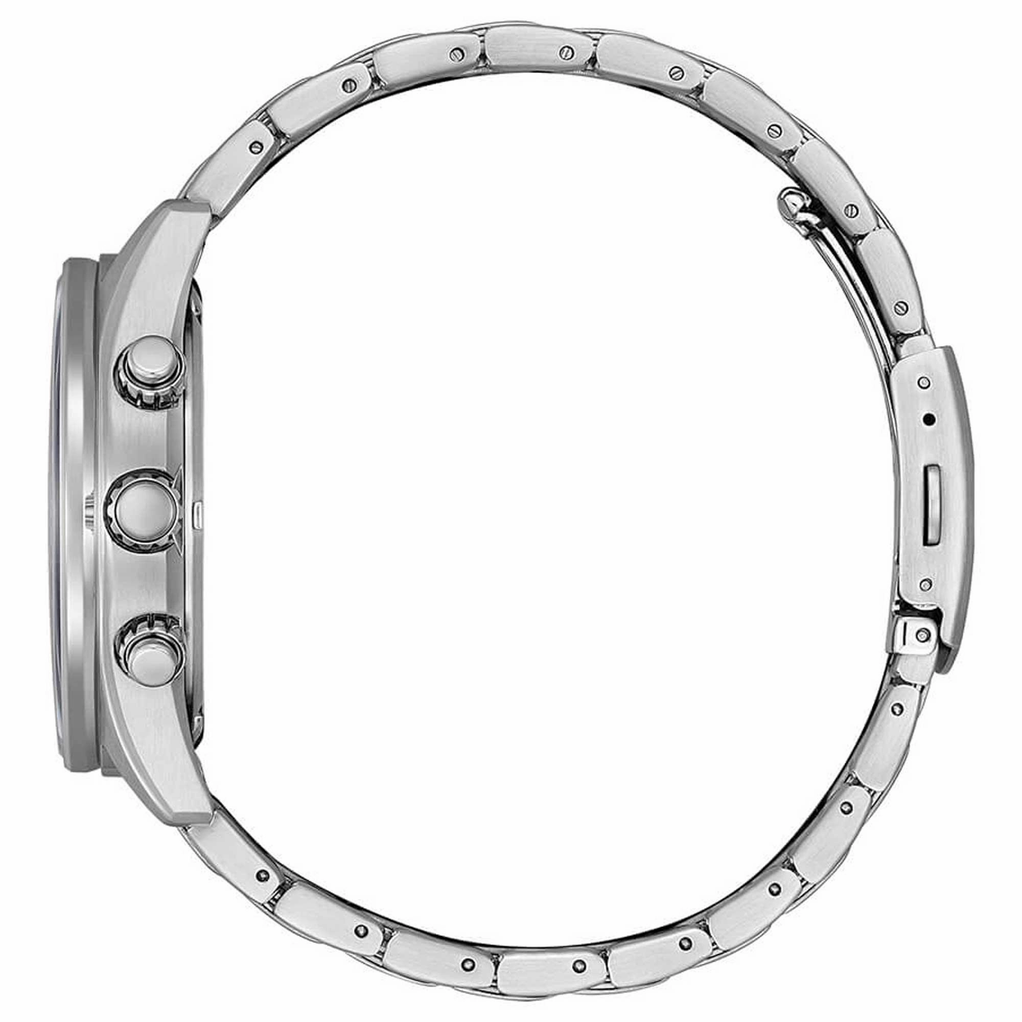 Citizen Men's Watch - Eco-Drive Green Dial Silver Bracelet Chronograph | CA0770-72X