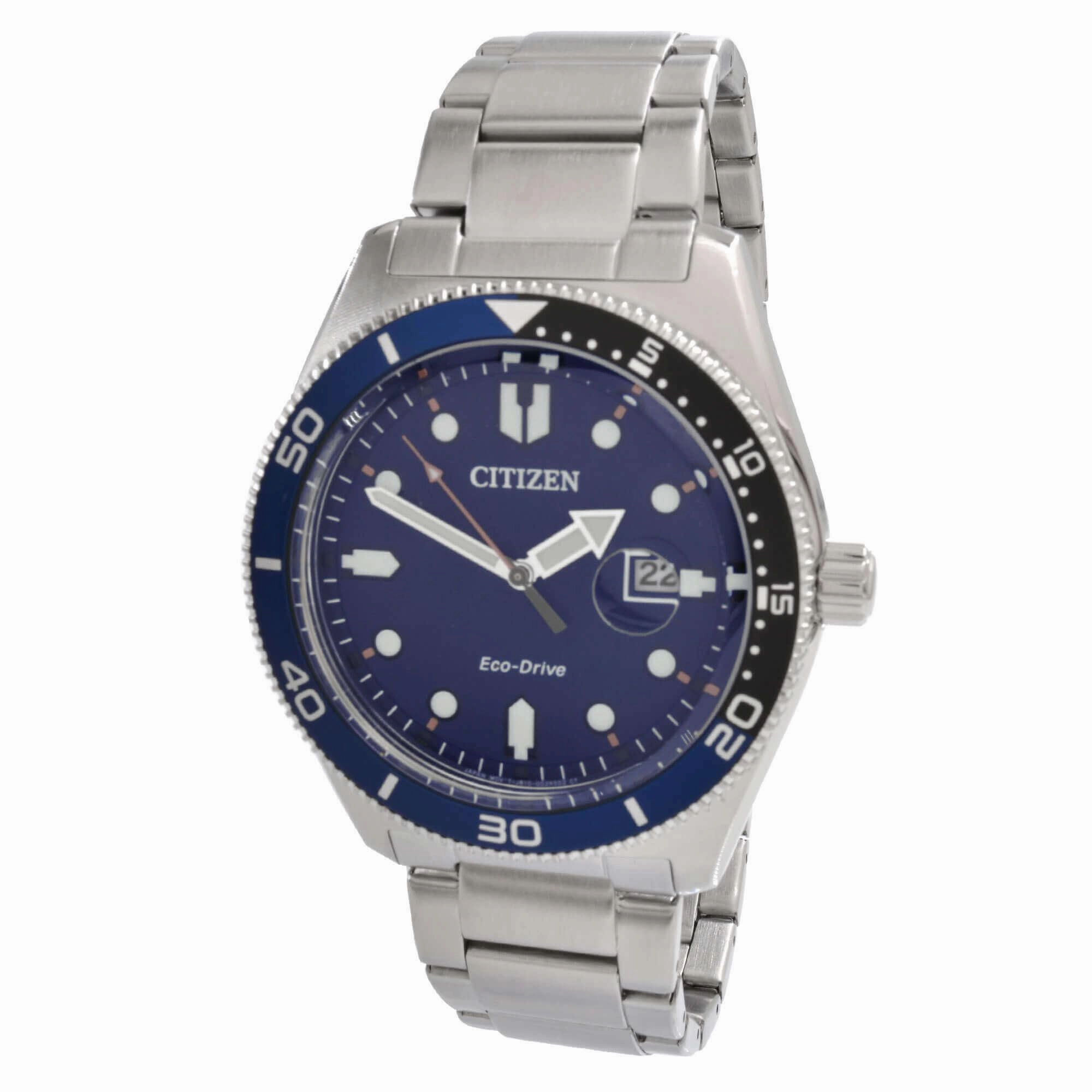 Citizen Men's Watch - Eco-Drive Power Reserve Blue Dial Silver Bracelet | AW1761-89L