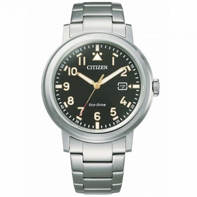 Citizen Men's Watch - Power Reserve Black Dial Stainless Steel Bracelet | AW1620-81E