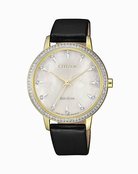 Citizen Mother Of Pearl Swarovski? Dress Watch FE7042-07D