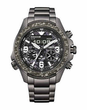 Citizen Promaster Limited Edition Eco-Drive Black Dial Stainless Steel Watch JV1008-63E