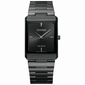 Citizen Unisex Eco Drive Watch - Stiletto Black Dial Bracelet | AR3107-57E