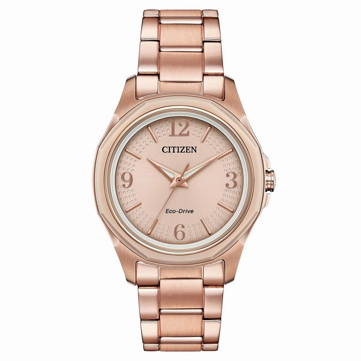 Citizen Women's Bracelet Watch - Drive Rose Gold Stainless Steel | FE7053-51X