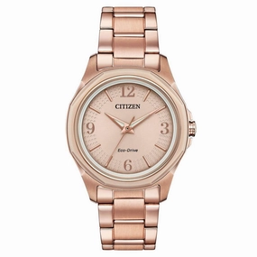 Citizen Women's Bracelet Watch - Drive Rose Gold Stainless Steel | FE7053-51X