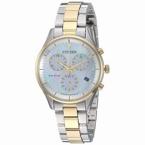 Citizen Women's Chronograph Watch - Chandler MOP Dial Steel Bracelet | FB1444-56D