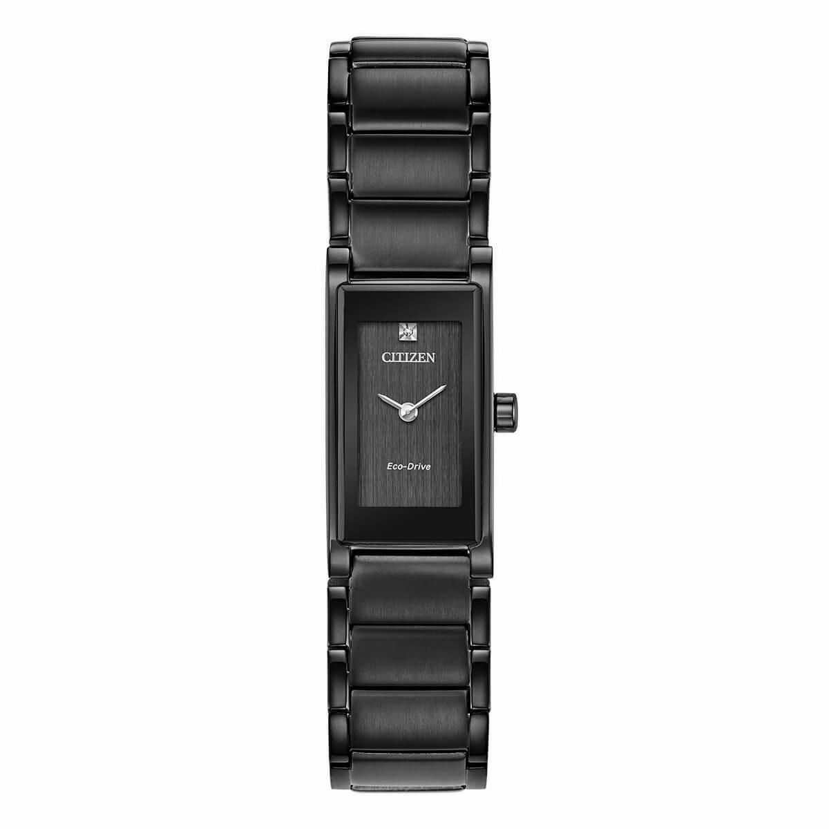 Citizen Women's Diamond Watch - Axiom Black Dial Steel Bracelet | EG7055-51E