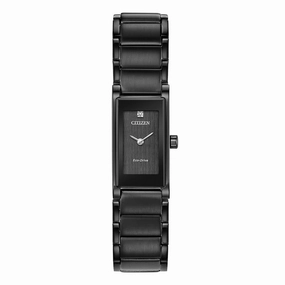 Citizen Women's Diamond Watch - Axiom Black Dial Steel Bracelet | EG7055-51E