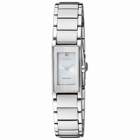 Citizen Women's Diamond Watch - Axiom Silver Tone Dial Bracelet | EG7050-54A