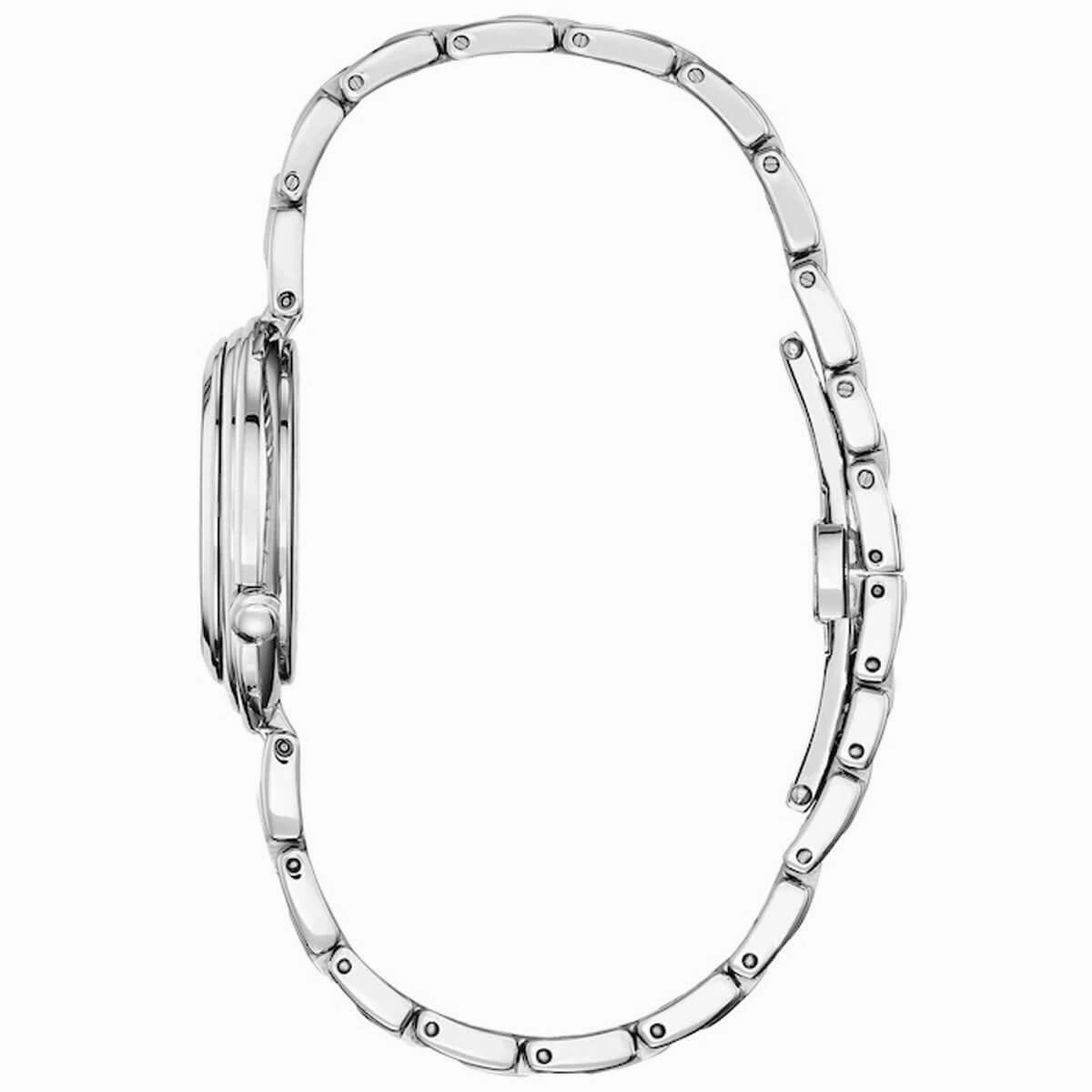 Citizen Women's Diamond Watch - Disney Blue MOP Dial Silver Tone Bracelet | EM0580-58N