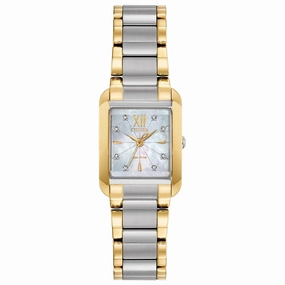 Citizen Women's Eco Drive Watch - Bianca MOP Dial Two Tone Bracelet | EW5554-58D