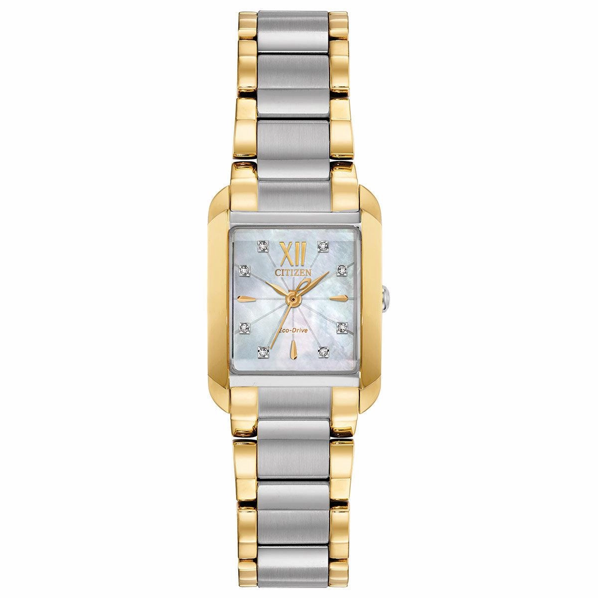 Citizen Women's Eco Drive Watch - Bianca MOP Dial Two Tone Bracelet | EW5554-58D