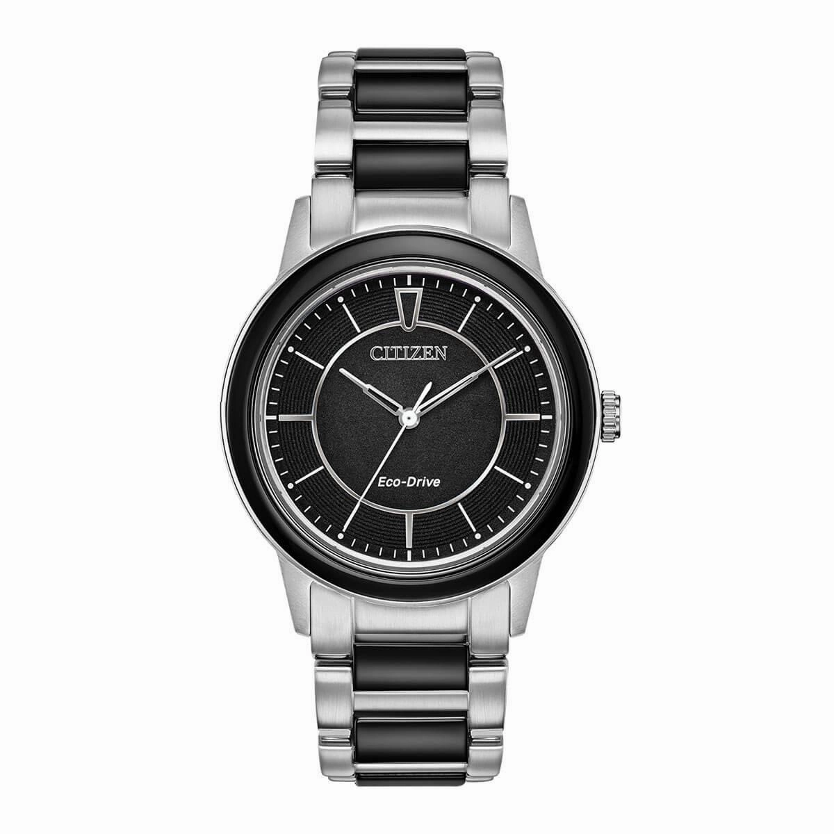 Citizen Women's Eco-Drive Watch - Chandler Steel & Black Ceramic | EM0741-51E