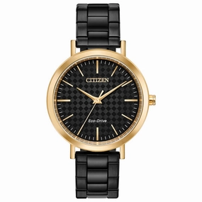 Citizen Women's Eco Drive Watch - Drive Black Stainless Steel Bracelet | EM0768-54E