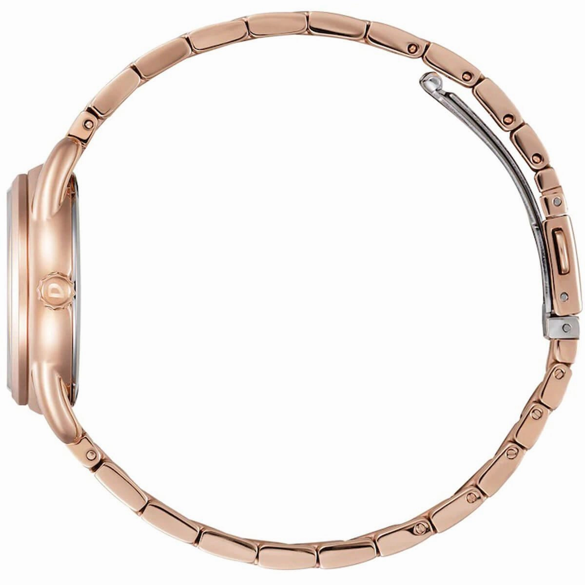 Citizen Women's Eco-Drive watch - Drive Silver Dial Rose Gold Bracelet | FE1213-50A