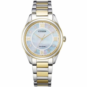 Citizen Women's Eco Drive Watch - Fiore Two Tone Bracelet Diamond | EM0874-57D