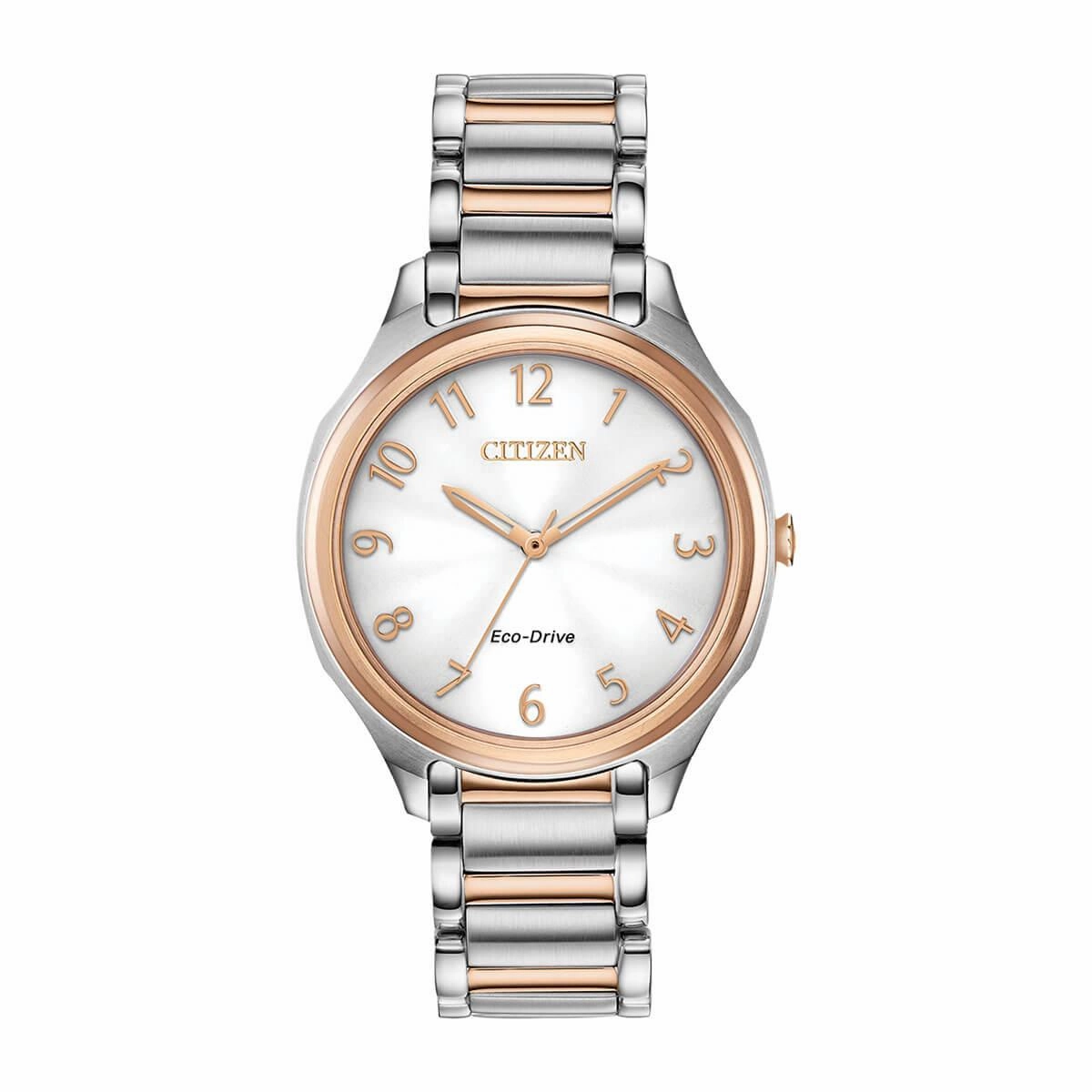 Citizen Women's Eco-Drive Watch - LTR White Dial Two Tone Steel Bracelet | EM0756-53A