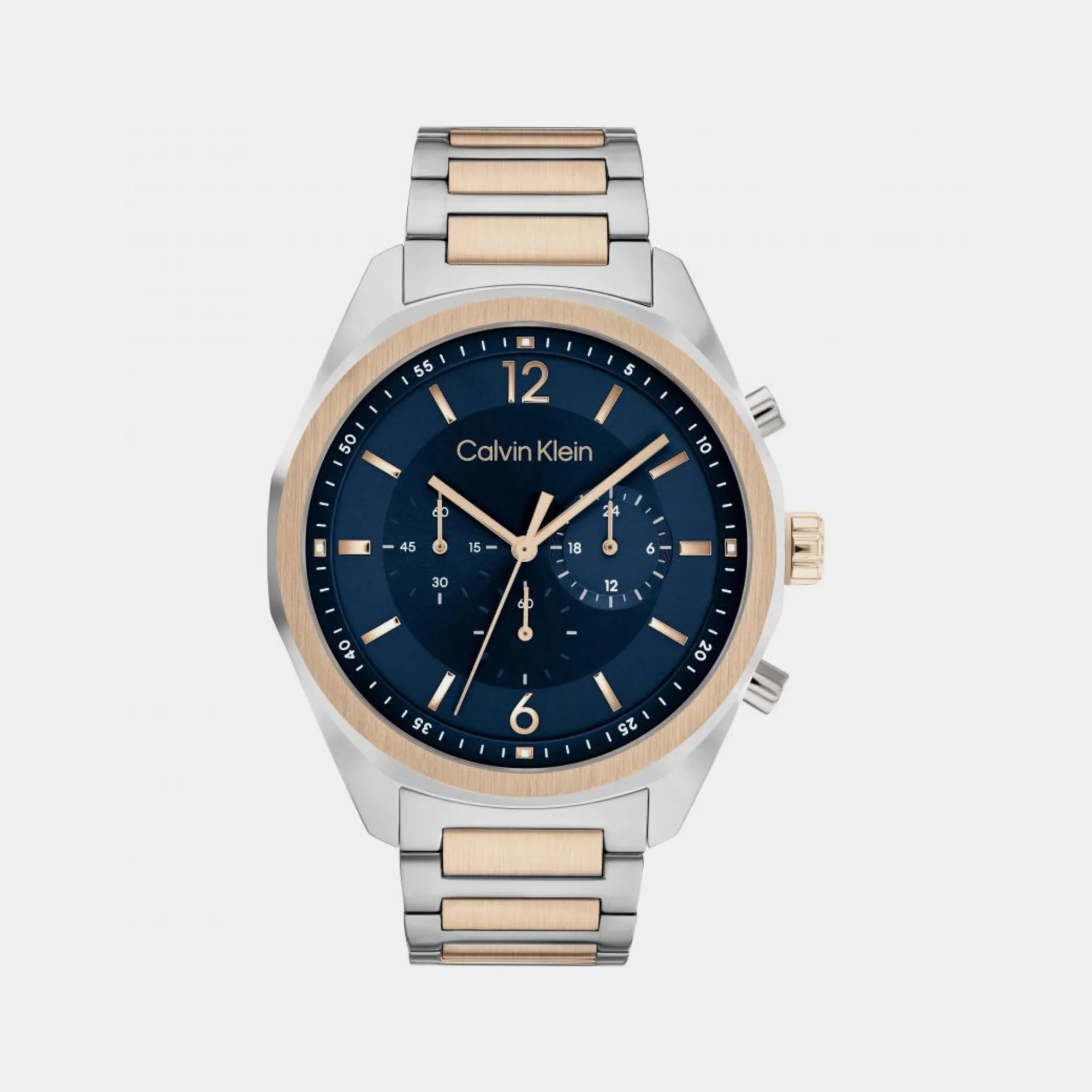 Ck Force Men Blue Chronograph Stainless Steel Watch 25200265