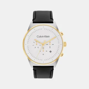 Ck Impressive Men White Analog Leather Watch 25200299