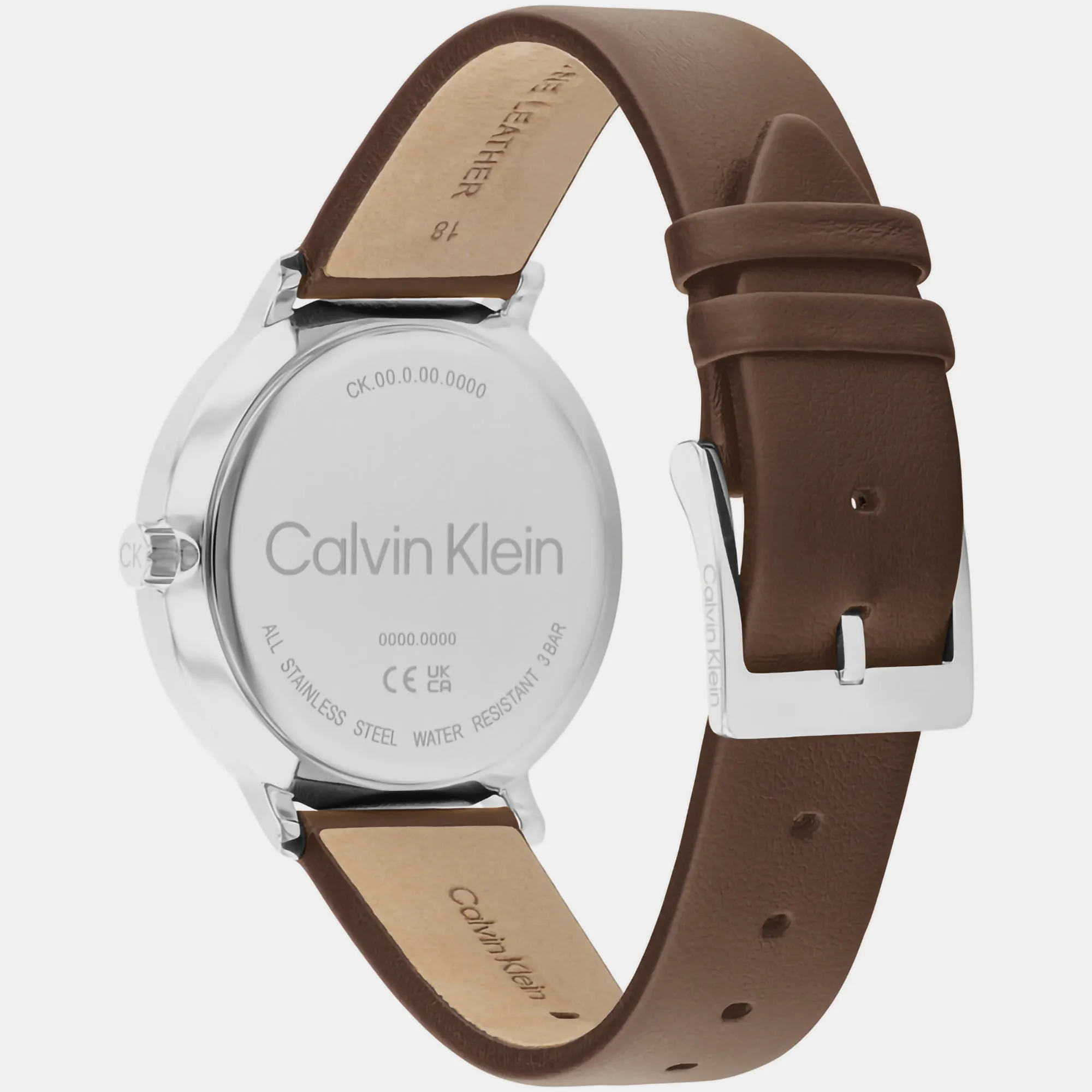Ck Stun Unisex Blue Dial Multi-Function Leather Watch 25200406