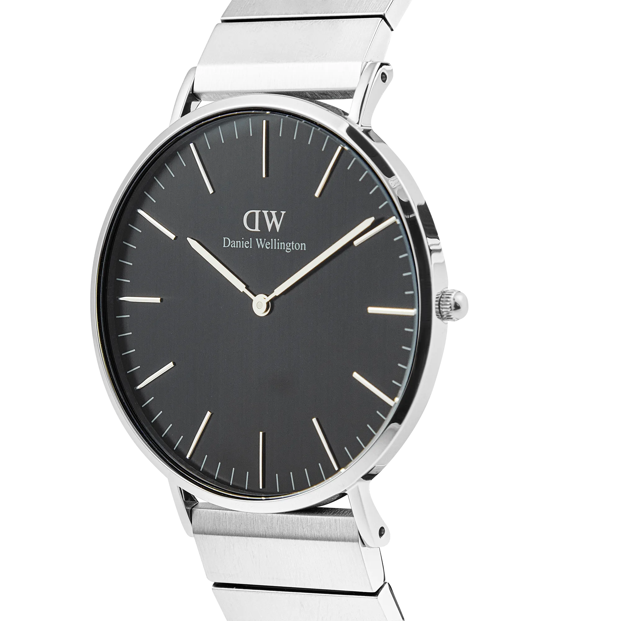 Classic Piano Link Onyx Silver