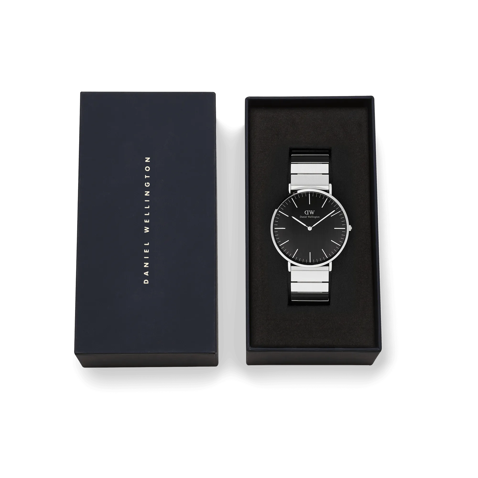 Classic Piano Link Onyx Silver