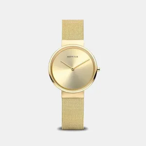 Classic Women Gold Dial Analog Stainless Steel Watch 14531-333