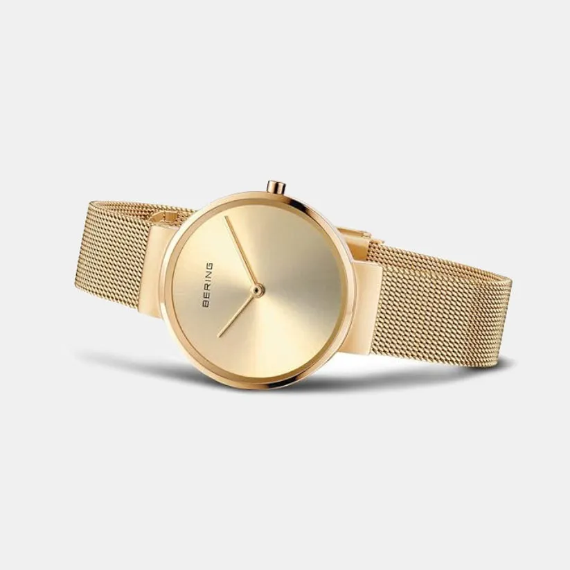 Classic Women Gold Dial Analog Stainless Steel Watch 14531-333
