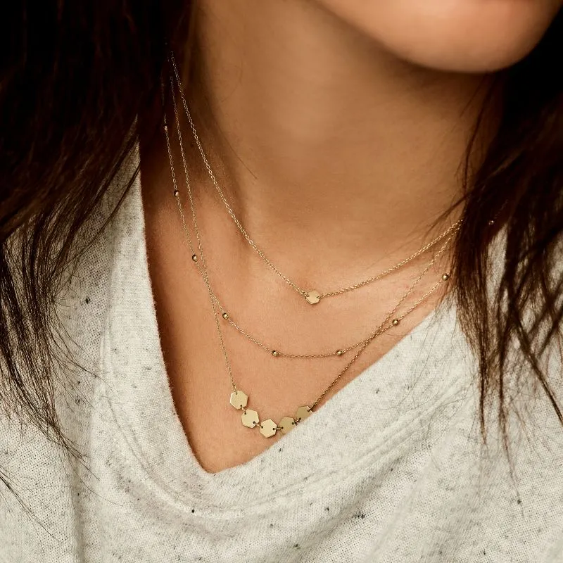 Collier CLUSE Essentielle Gold Hexagons CLJ21001