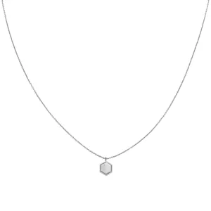 Collier CLUSE Idylle Silver Marble Hexagon Pendant CLJ22008