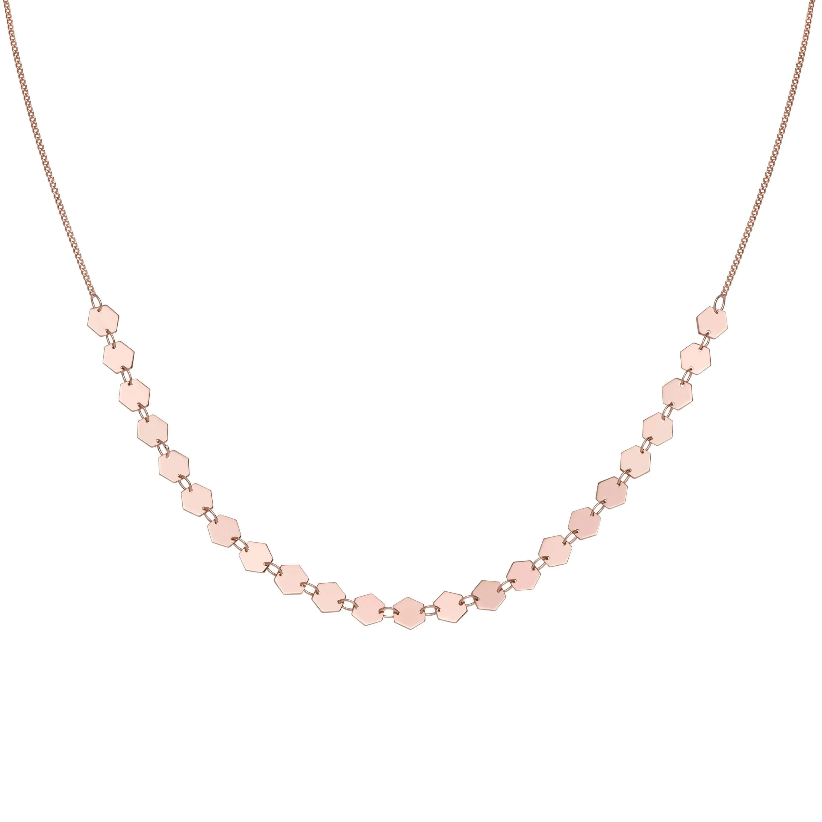 Collier/tour de cou CLUSE Essentielle Rose Gold All Hexagons Choker CLJ20003