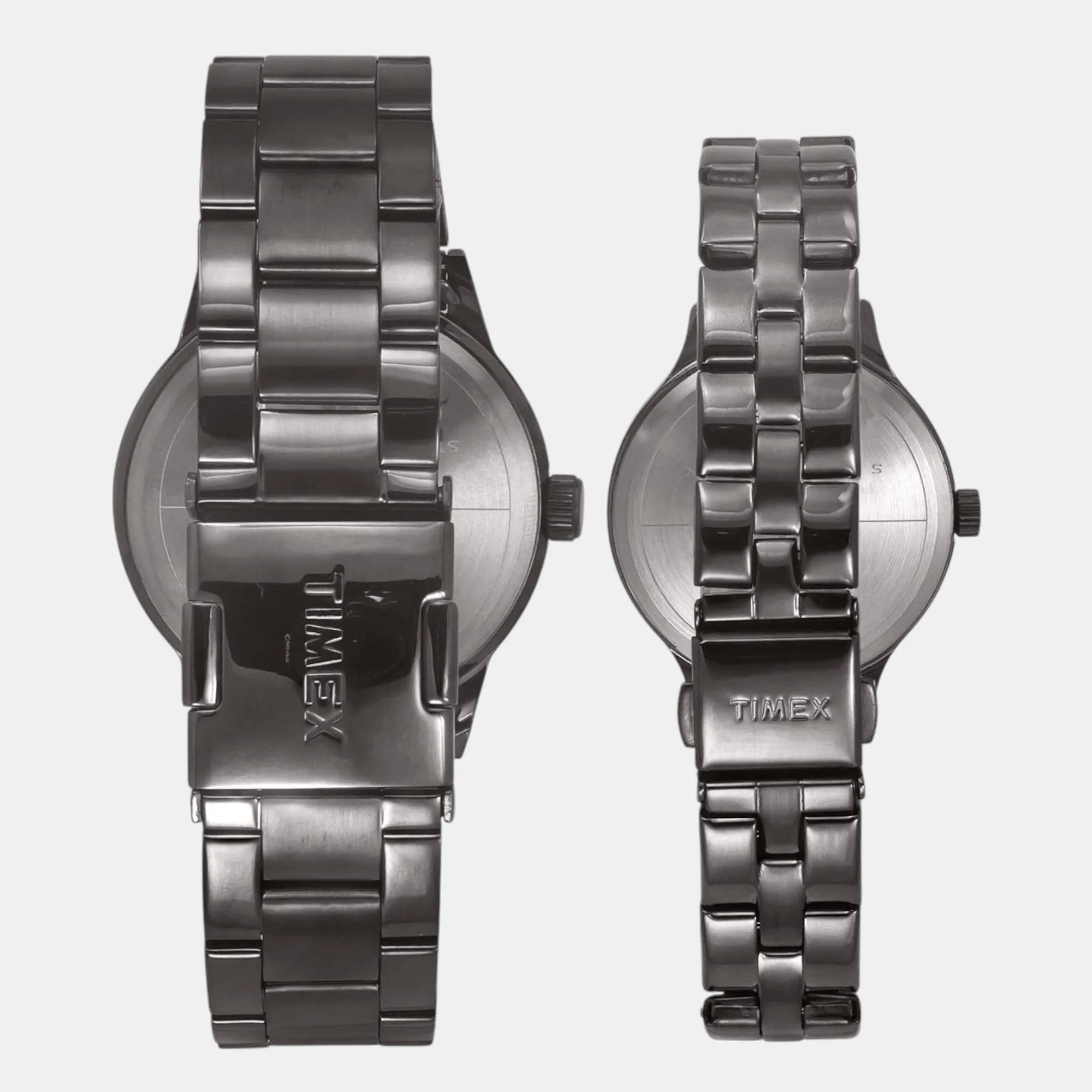 Couple Quartz Burgundy Dial Multi-Function Stainless Steel Watch TW00PR314