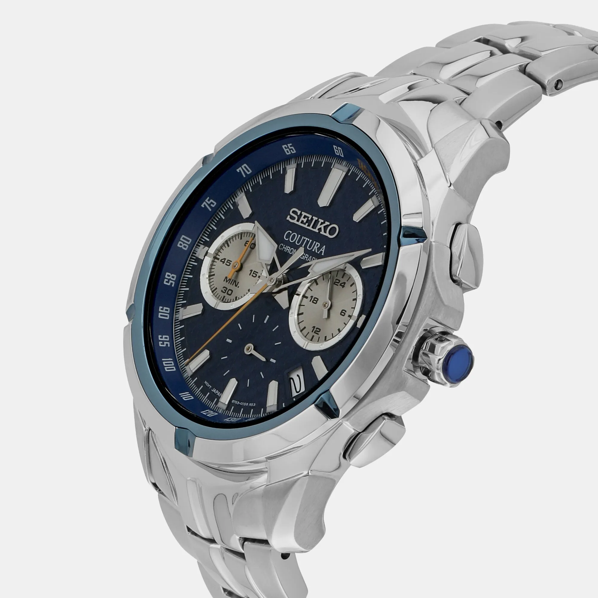 Coutura Men Quartz Blue Dial Chronograph Stainless steel Watch SSB431P9